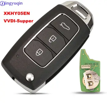 Xhorse jingyuqin XKHY05EN Кабелен Отдалечен Ключ За Hyundai 3 Бутона Английската Версия на VVDI Вечеря
