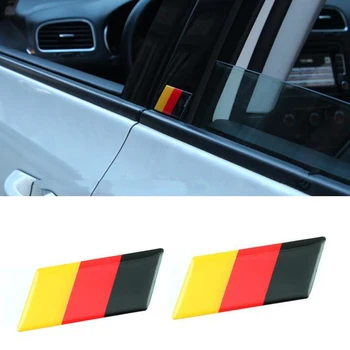 YAQUICKA 2 бр. Епоксидни Германия Флаг на Германия Авто Емблемата на Колата Икона Стикер Стикер За GOLF7 MK7 MK6 Golf CC GTI Jetta Polo и т.н.