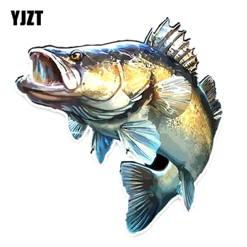 YJZT 14 см * 14,7 см Самоличността на Животното Риба PVC Стил на Колата Стикер на Колата Стикер 5-0204