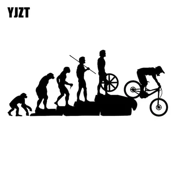 YJZT 22,8*9,5 cm Интересни Етикети за планински велосипеди, Покриваща Автомобил, Мультяшные Винил, Черен/Сребрист C7-1327