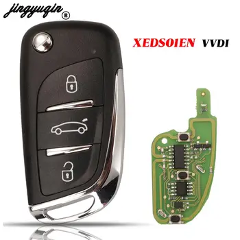 jingyuqin 3 Бутона XEDS01EN Универсален Флип Дистанционно Управление на Автомобилен Ключ За Xhorse VVDI/VVDI 2 Fob Chaomo