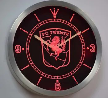 nc1005 FC Twente Enschede Eredivisie Неонови Светещи Табели LED Стенни Часовници