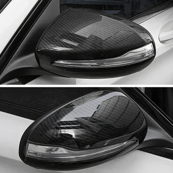 Автомобилен стайлинг ABS, изработени от въглеродни влакна за Mercedes Benz C E class W205 W213 GLC X253 рамка на огледалото за обратно виждане дръжки на огледално седалките аксесоари