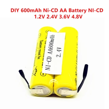 Акумулаторна батерия САМ Ni-CD AA 600mAh 1.2 V 2.4 V 3.6 V 4.8 V