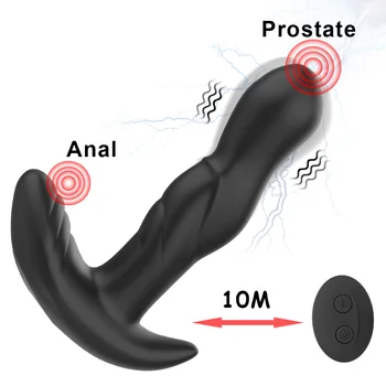 Анален Накрайник Вибратор Вибрационна Анален Накрайник G-Spot Стимулация Масажор На Простатата Секс Играчка За Мъже Въртене На 360 Градуса