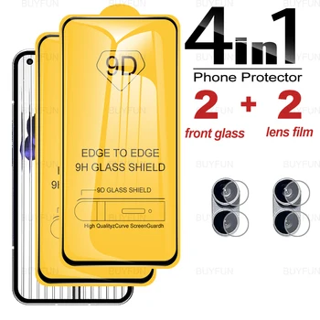 Безплатен телефон (1) 4в1 9D Пълно покритие Защитно Стъкло филм Безплатен телефон 1 Един телефон1 6,55 инча A063 HD Защитно фолио за екрана