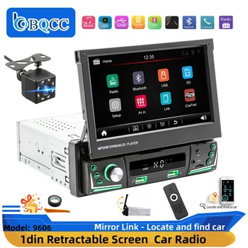 Безплатна доставка 7 инча HD bluetooth Разтегателен Екрана на радиото в автомобила 1Din Сензорен Видео MP5 Плейър Slr Линк за Намиране на превозното BT/FM/USB/AUX