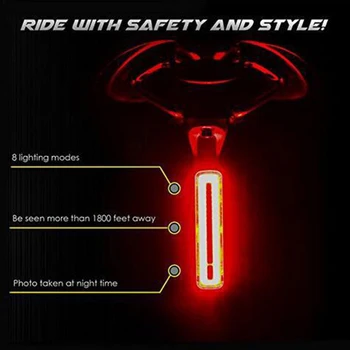 Велосипеден Задни Led Фенер USB Rechargeble Задните Светлини Осветление на КОЧАН Планински Велосипед Алуминиева Лампа EDF88