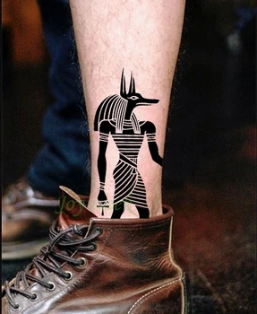 Водоустойчив Временна татуировка стикер защитник на Древен Египет, Гърция, египет тотем Анубис флаш татуировка фалшива татуировка