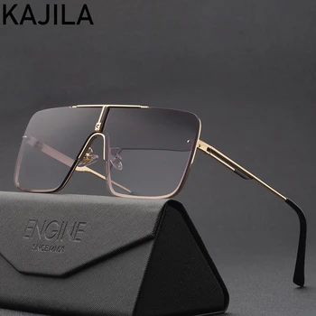 Големи Слънчеви Очила Мъжки 2020 Луксозни Маркови Дизайнерски Цели Мисловни Рамки Квадратни Слънчеви Очила За Мъже Реколта Lentes De Sol