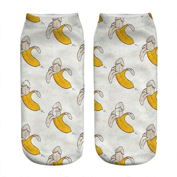 Дамски чорапи, кавайные Забавни чорапи с Банан, мультяшные чорапи с пенис, Дамски Чорапи в стил харадзюку, Щастливи Забавни Джаджи, сладък подарък Чорапи за момичета за жени