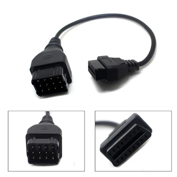 Диагностичен кабел за товарни автомобили OBD2 за ГАЗ 12 Пинов Диагностичен кабел към конектора OBD 2 16Pin може да работи с адаптер на СТК CDP PRO DLC