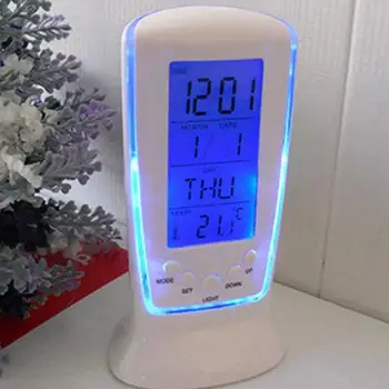 Дигитален Календар на Температурата LED Цифров часовник със Синя подсветка Електронен Календар Термометър Led Часовник С течение на Времето