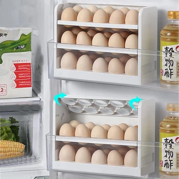 Държач За Съхранение На Яйца, Хладилник, Поставка За Яйца Полк Кутия За Съхранение На Пресни Кухненски Яйца Багажник За Изложбата На Стоки Контейнер За Яйца Органайзер За Хладилник