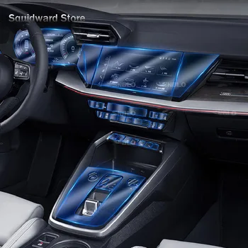 За Audi A3 8Y 2021 Автомобилна Вътрешна Конзола Панел скоростни Кутии Филм Рамка на Салон за Покриване на Етикети Ленти TPU Ремонт на филм Аксесоари