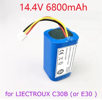 (За C30B) 14,4 v Батерия за LIECTROUX C30B E30 Робот прахосмукачка, 6800 mah литиева елементи Инструмент за Почистване на резервни Части