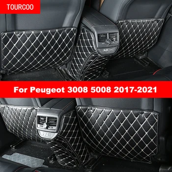 За Peugeot 3008 5008 2017-2021 Защита на задната седалка от удари, Накладки, Автомобилен Стайлинг, Анти-мръсен Подложка, Аксесоари за промяна на интериора
