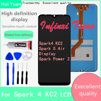За Tecno Spark 4 KC2 LCD дисплей, Сензорен Дигитайзер За Tecno Spark4 KC2 Spark 5 Въздушен LCD дисплей Spark 6 Go KE5j LCD Spark Power 2