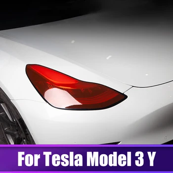 За Tesla, Модел 3 Y 2020 2021 2022 2023 Автомобили Фар Против Надраскване Защитно Фолио Нюанс На Дим Черен Стикер Аксесоари