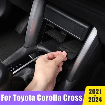 За Toyota Corolla Cross XG10 2021 2022 2023 2024 ABS Авто Централен Подлакътник Кутия За Съхранение на Централната Конзола Органайзер Тава Аксесоари