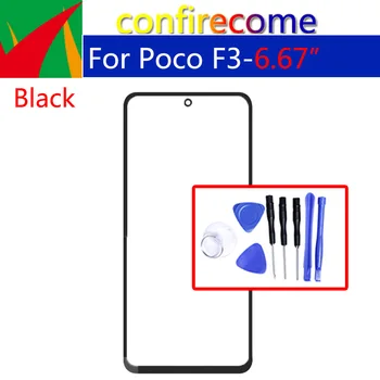 За Xiaomi Poco F3 Тъчпад с докосване на екрана на Предната Външна Стъклена Леща Подмяна на LCD стъкло
