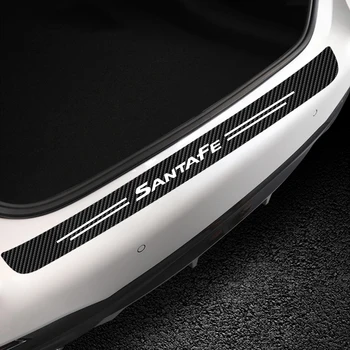 Защита На Ръба На Багажника На Колата, Стикер От Въглеродни Влакна За Hyundai Santa Fe От 2021 2022 2020 2017 2018, Стикер На Задната Броня Със Защита От Надраскване