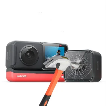 Защитно покритие От Закалено Стъкло За Insta360 One R Twin edition Insta 360 4K Екшън-Камера, Обектив, LCD Екран Защитно Фолио