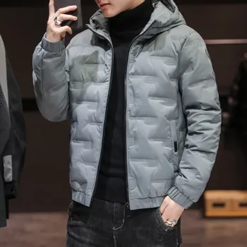 Зимно яке за мъже от корейска версия на тренда мъжки 2021 нова дебела топла памучен яке с качулка памучен яке за по-младите мъже
