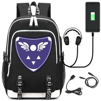 Играта Undertale Sans Раница Раница, Чанта W/USB Модерен Порт/Заключване/Слушалки За Пътуване Лаптоп Училищна Чанта За Студенти Подарък