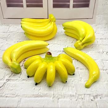 Изкуствен Банан Имитация На Плодове Модел Снимка На Подпори Фалшив Императорския Банан Пластмасови Банани Грозде Забавни Играчки Плодов Магазин Дисплей