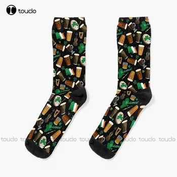 Ирландски Пъб Чорапи Персонализирани Потребителски Унисекс Възрастни Юношески Младежки Чорапи 360 ° Цифров Печат Коледен Подарък За Нова Година Индивидуален Подарък Ретро
