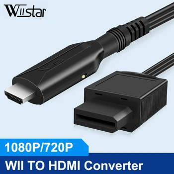 Кабел-конвертор, който е съвместим с WII-HDMI, WII2HDMI За HDTV монитор, дисплей, адаптер Wii-HDMI HD 720P / 1080P
