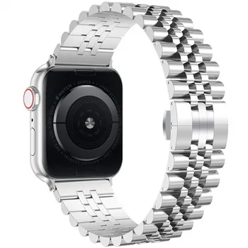 Каишка от неръждаема Стомана за Apple Watch band 41 мм 45 мм iWatch 8 ultra49 мм 44 мм Метална Гривна пеперуда Apple watch serie 5 4 7se6