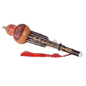 Китайски Ръчно изработени Hulusi Тиква Тыквенная Флейта Етнически Музикален Инструмент C Ключ Bb Тон за Начинаещи Любители на Музиката Подарък