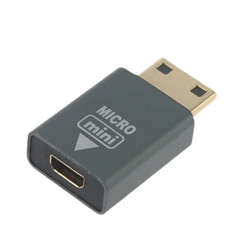 Компактният micro-HDMI-съвместим конектор за връзка към мини-HDMI-съвместим адаптер DV за телефон и таблет H8WD