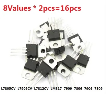 Комплект транзистори 14 стойности * 1 бр. = 14 бр. L7805CV L7806 L7809 L7808 L7812CV L7815 L7824 L7905 L7906 L7908 L7909 L7912 L7915 LM317 комплект
