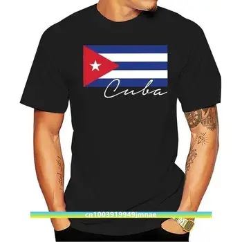 Кубинското Знаме На Куба С Лозунга Черна Тениска Дамска Тениска Чай