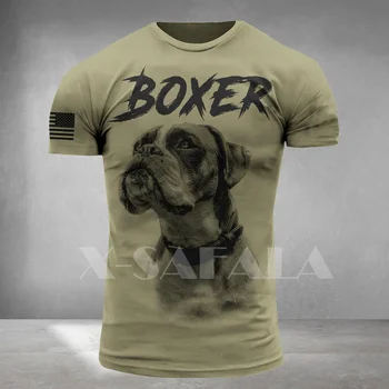 Кучето е Немска Овчарка, Доберман, Питбул Боксьор 3D Печатна Висококачествена тениска От Млечно Влакно с Кръгло деколте Мъжки Дамски Ежедневни Блузи-2