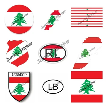 Ливан Стикер автоаксесоари Карта с Флага Вътре Ливанска Стикер Стикер Щанцоване Винил Национален Флаг Украса на Колата KK13cm