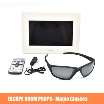 Магически очила за подпори Escape room използвайте невероятни очила, за да намерите невидими съвети, магия на подкрепа за секретна стая за собственика на стаята, за да излезете