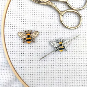 Магнитни Игольницы за Шиене, Магнит Комплект от 2 Пчели Игольница Търсещия Аксесоари За Бродерия Игла гледане на деца Притежателите на Шиене Подарък