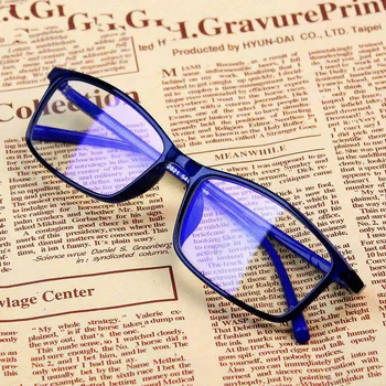 Малка Рамка Студентски Компютърни Оптични Очила Дамски Мъжки Модни Анти-Сини Леки Фалшиви Очила Синя Светлина Блокер Очила