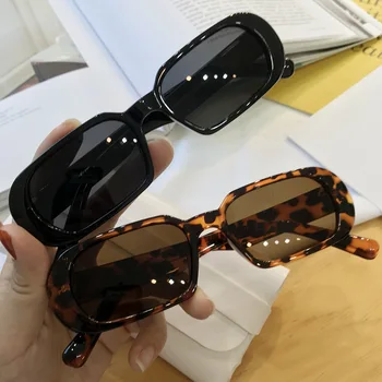 Малки Правоъгълни Слънчеви Очила Дамски Овални Реколта Маркови Дизайнерски Квадратни Слънчеви Очила за Жени Нюанси Дамски слънчеви Очила с Антирефлексно покритие