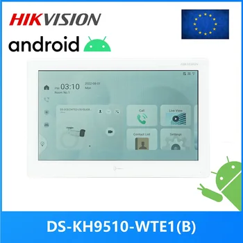 Международната версия на HIKVISION, 10-инчов вътрешен монитор DS-KH9510-WTE1 (B), 802.3 af POE, приложение Hik-connect, Wi-Fi, видео домофон
