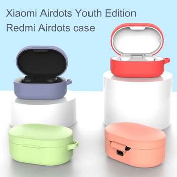 Мек силиконов Калъф За Red Mi Airdots Младежки Версия Слушалки За Xiaomi Bluetooth-съвместими Защитен калъф за слушалки
