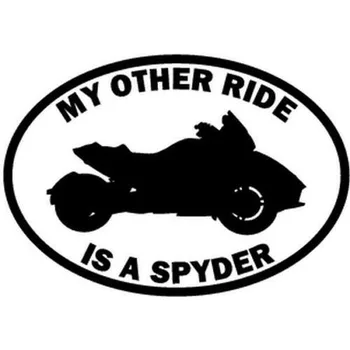 Ми друга пътуване - мотоциклет Can-Am Spyder, vinyl стикер на прозореца на колата стикер 15X8 cm