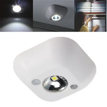 Мини Безжична Led Светлина Сензор за Нощно Лампа Инфрачервен PIR Датчик за Движение Активен Лампа за Стенен Шкаф Лестничный Лампа