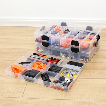 Многослойни многослойни Строителни Блокчета от Лего Играчки Голям Капацитет на Ръчно изработени Детски Калъф За Съхранение Прозрачен Пластмасов Органайзер Кутия За Дозиране