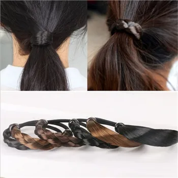 Мода на Плетени Ластикът за Коса за Жени с гъвкави проводници, гумени ленти за Коса в Корейски Стил, Пръстен за Удължаване на Косата за Момичета, Държач за Опашката
