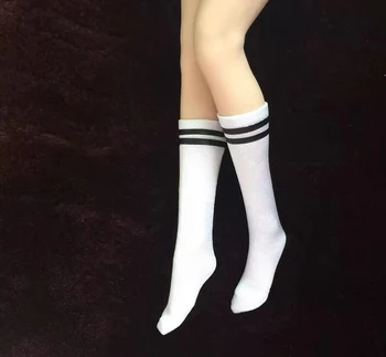 Модел черно-бели чорапи за момичета в мащаб 1/6 за 12 